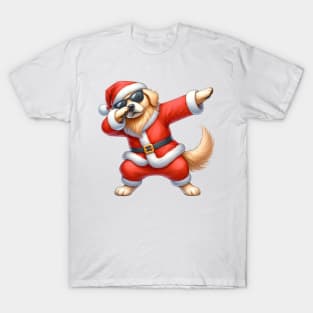 Christmas Golden Retriever Dog Dabbing Dance T-Shirt